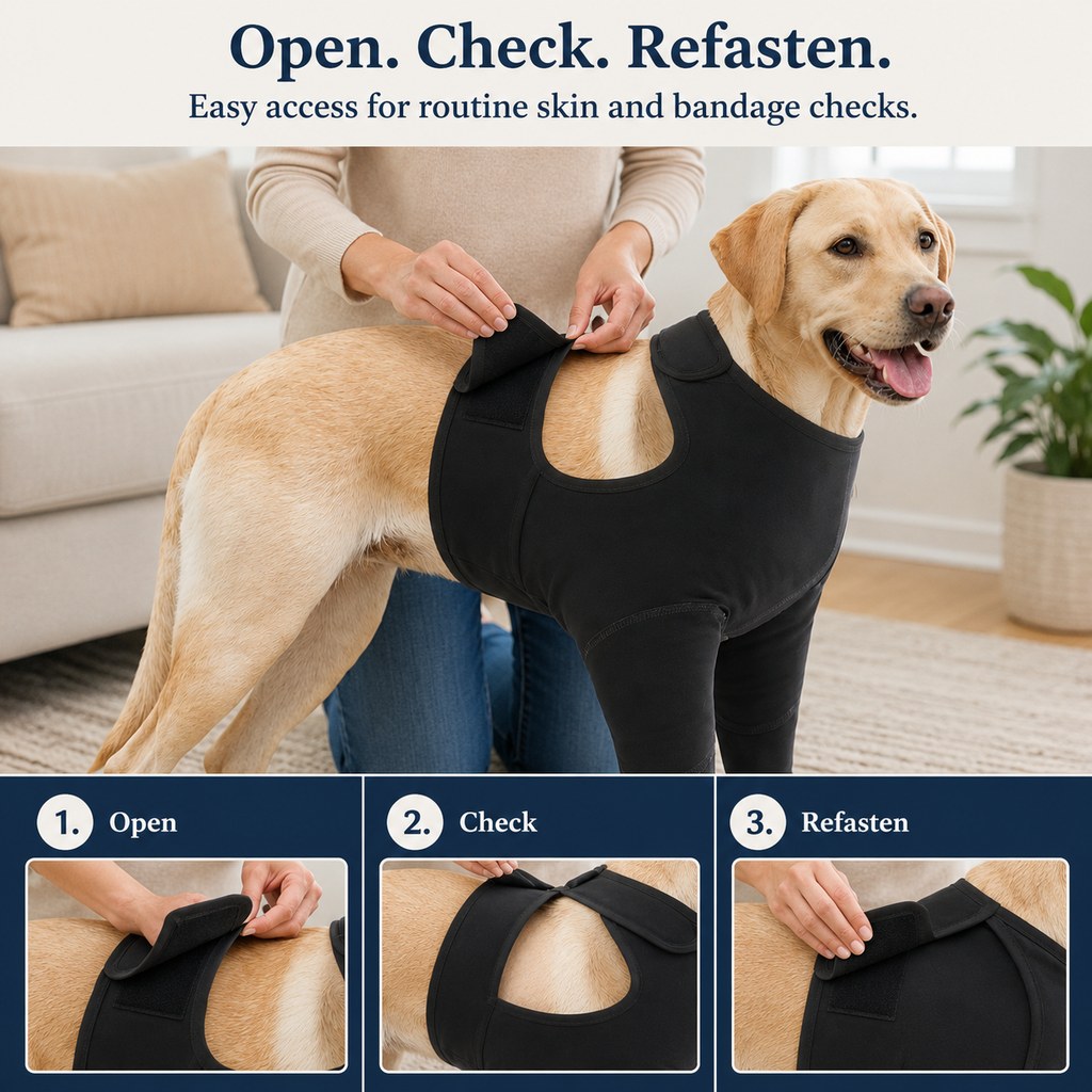 Dog Front Leg Recovery Suit – Helps Stop Licking