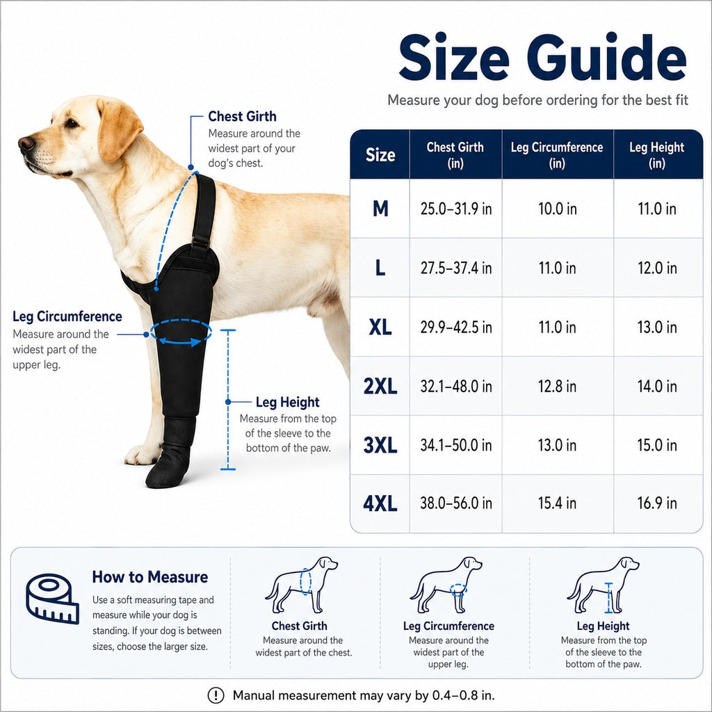 Dog Front Leg Protective Sleeve – Reduces Licking