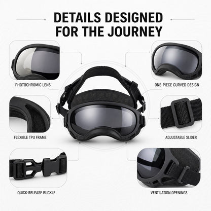 Photochromic Dog Goggles – Wind & Dust Protection