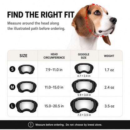 Outdoor Dog Goggles – Dust, Sand & Wind Protection
