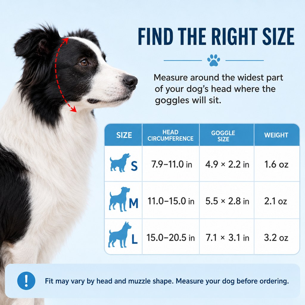 Photochromic Dog Goggles – Wind & Dust Protection