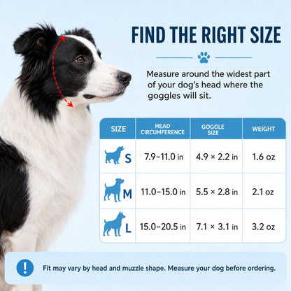 Photochromic Dog Goggles – Wind & Dust Protection