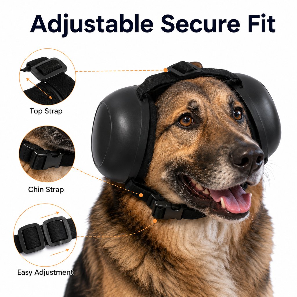 Dog Noise-Reducing Ear Muffs – Calm During Fireworks