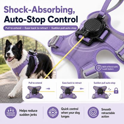 2-in-1 No-Pull Harness – Built-In Retractable Leash