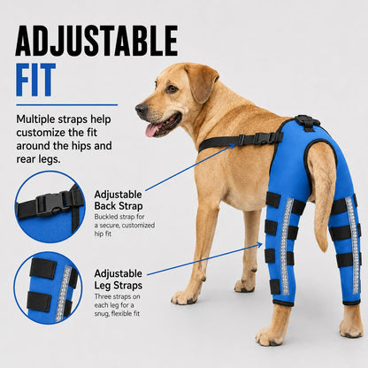 Reflective Rear Leg Dog Brace – Support & Visibility