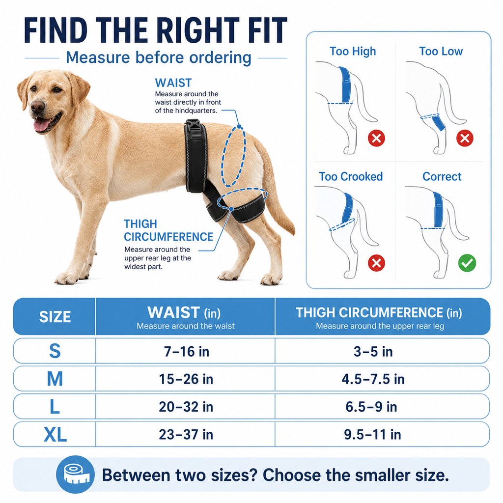 Dog Hip & Rear Leg Brace – Stability for Senior Dogs