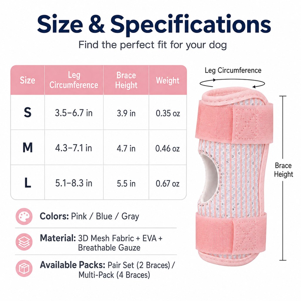 Dog Knee Support Brace – Front & Rear Joint Support