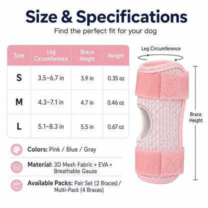 Dog Knee Support Brace – Front & Rear Joint Support