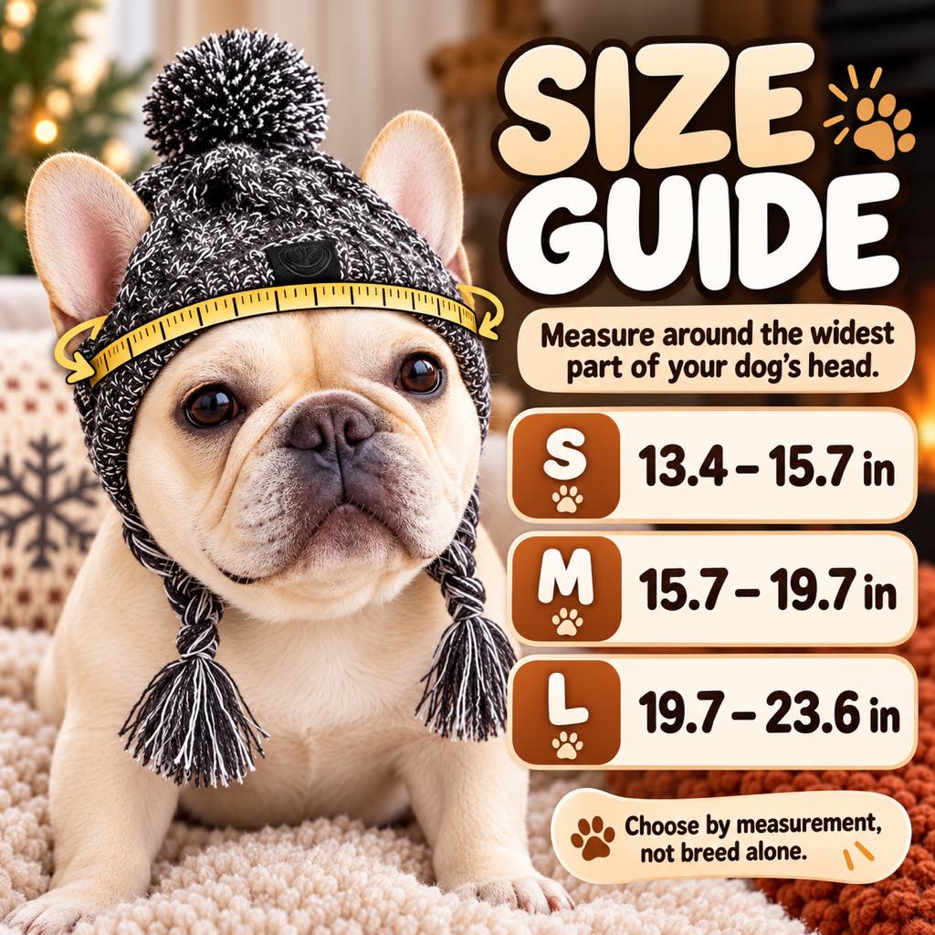 French Bulldog Winter Knit Hat – Ear Openings