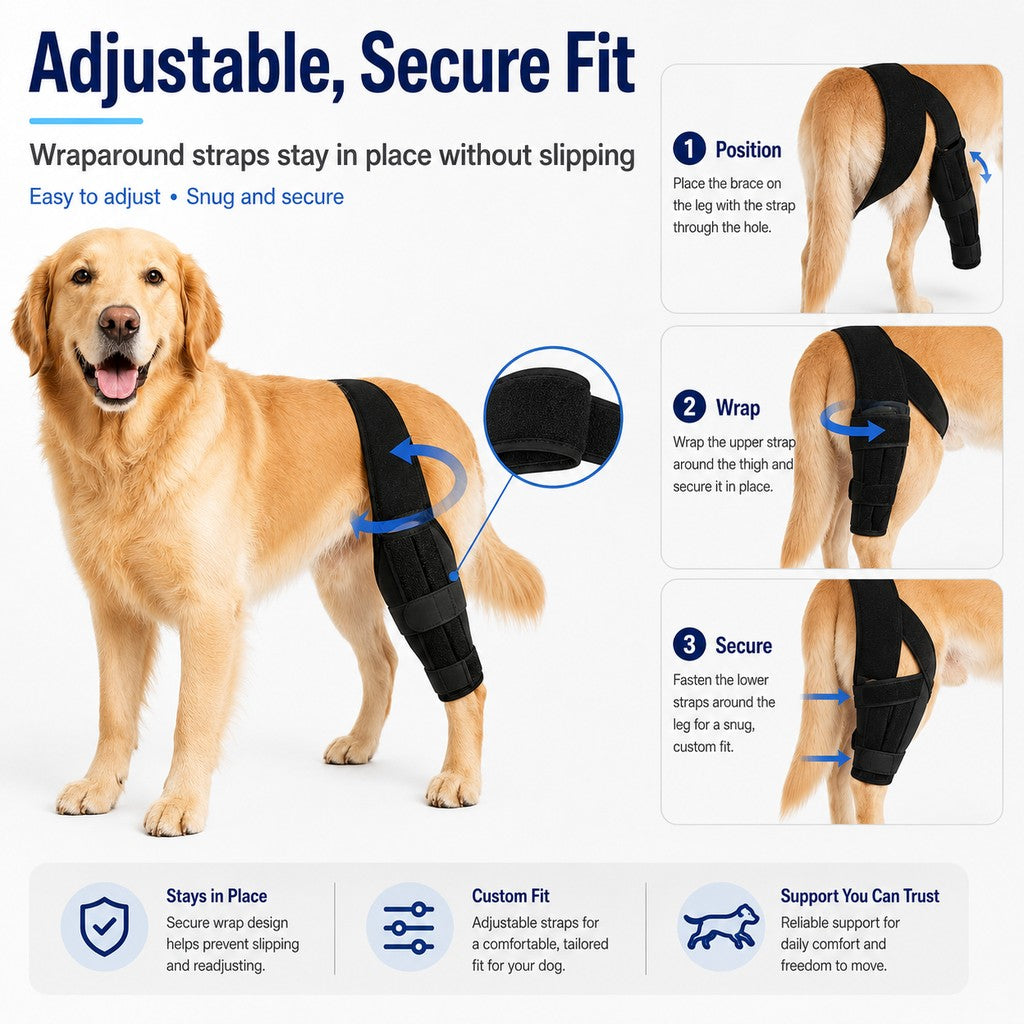 Adjustable Dog Leg Brace – Front or Hind Support