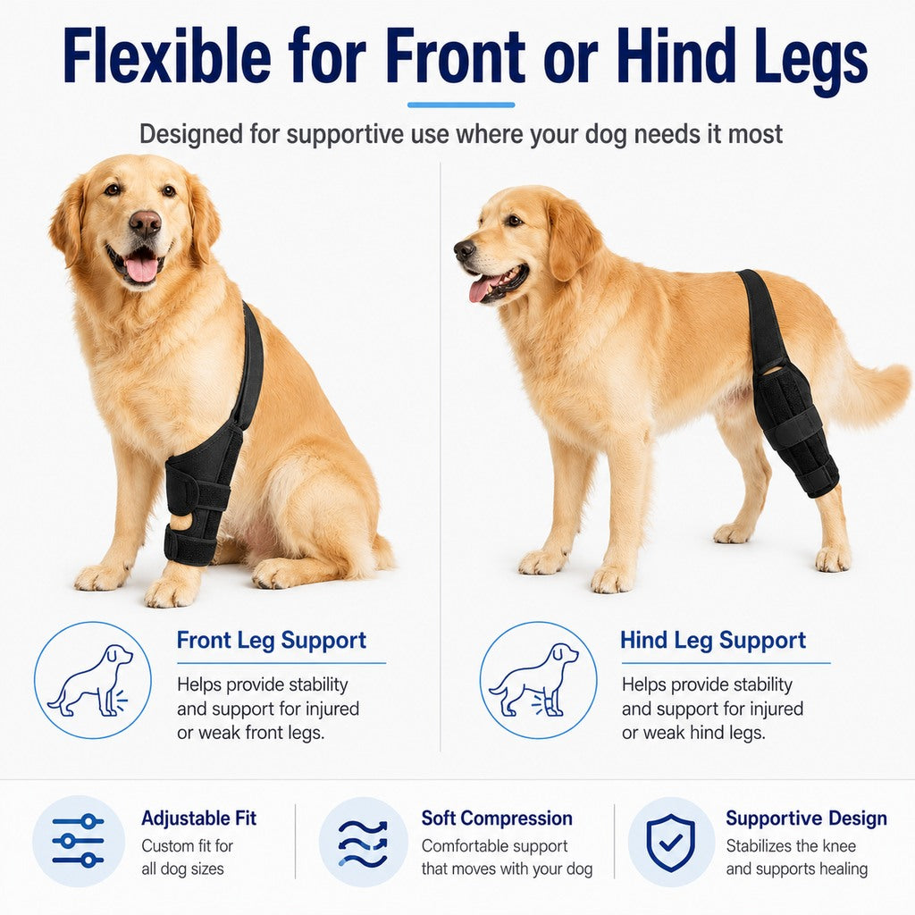 Adjustable Dog Leg Brace – Front or Hind Support