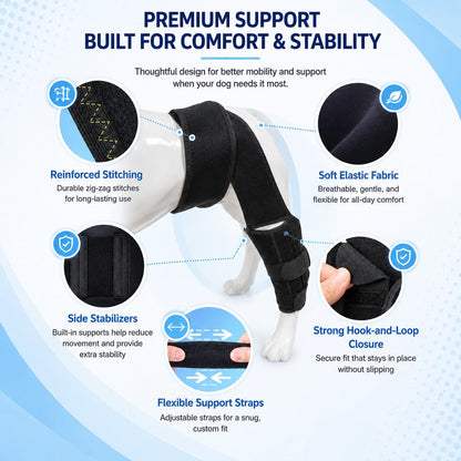 Adjustable Dog Leg Brace – Front or Hind Support