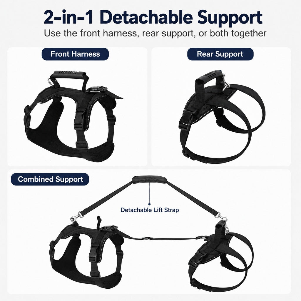 Large Dog Full-Body Lift Harness – Stairs & Car Help