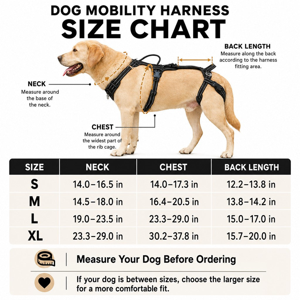 Full-Body Dog Lift Harness – Weak Hind Leg Support