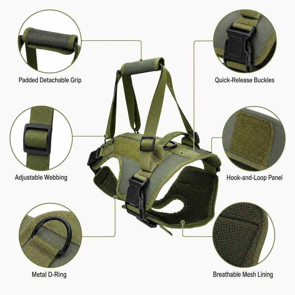 Full-Body Dog Lift Harness – Stairs & Car Support