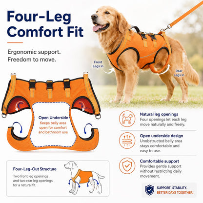 Full-Body Dog Lift Harness – Mobility Support for Seniors