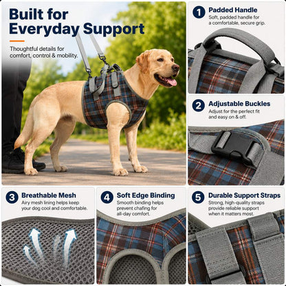Dog Mobility Harness – Front or Rear Lift Assist