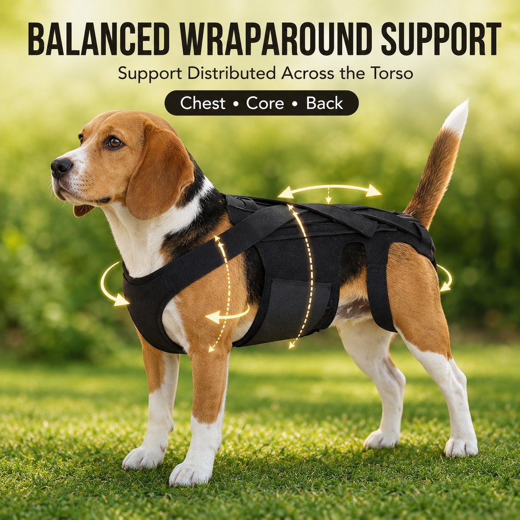 Dog Back Support Vest – Walking Stability