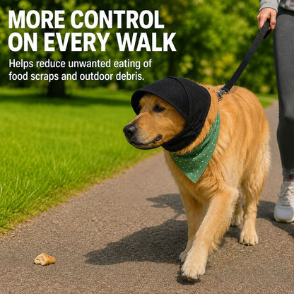 Anti-Scavenging Dog Muzzle – Breathable Mesh Hood