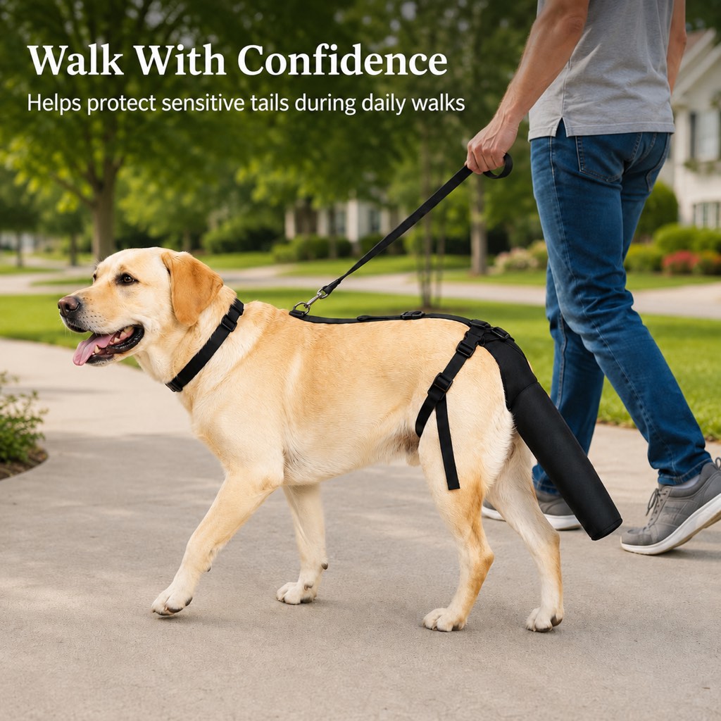 Padded Dog Tail Protector – Recovery & Walks