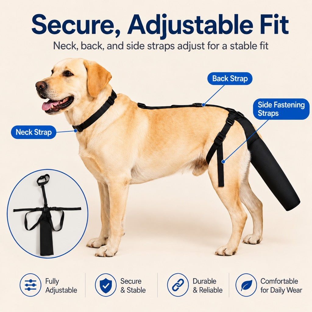 Padded Dog Tail Protector – Recovery & Walks