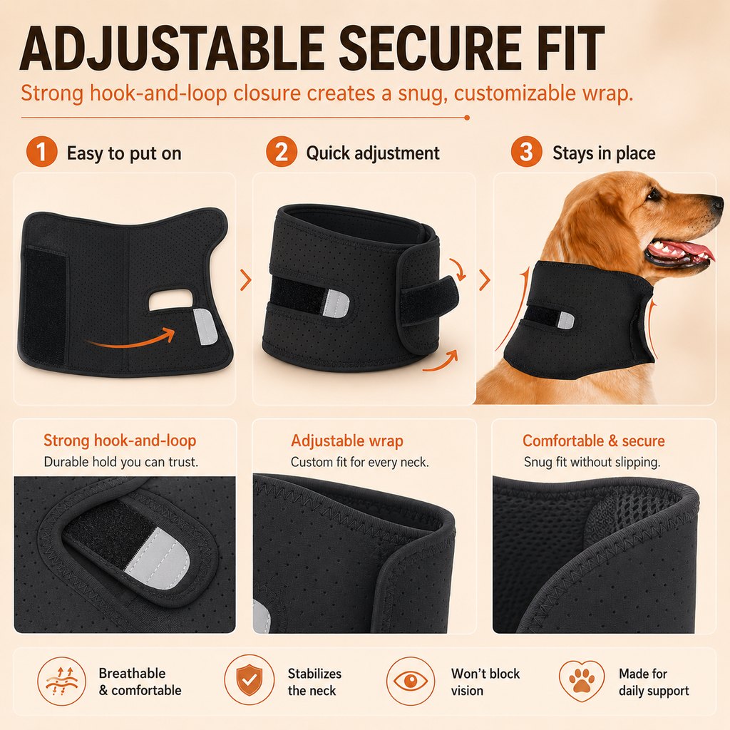 Soft Dog Neck Brace – Comfortable Post-Surgery Support