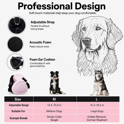 Dog Noise-Reducing Ear Muffs – Calm During Fireworks