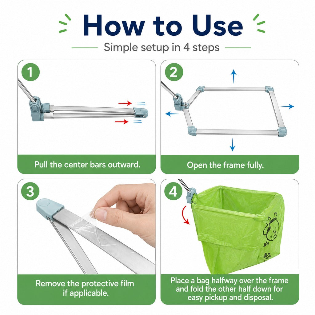 Foldable Dog Poop Catcher – No-Bend Waste Pickup