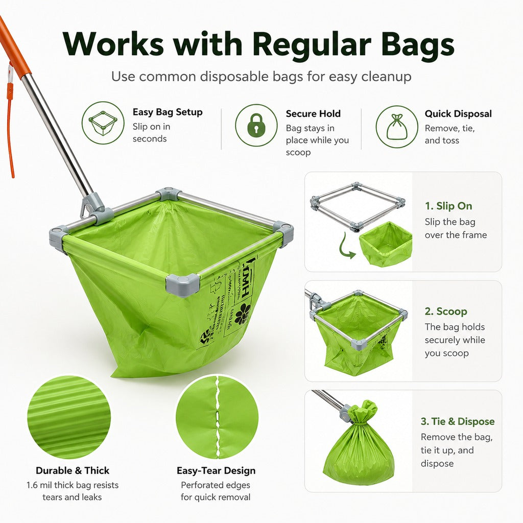 Foldable Dog Poop Catcher – No-Bend Waste Pickup