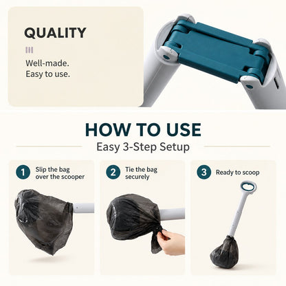 Dog Pooper Scooper – Less-Contact Easy Pickup