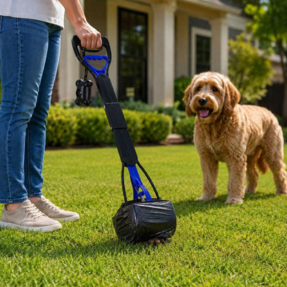 Foldable Long-Handle Pooper Scooper – One-Hand Pickup