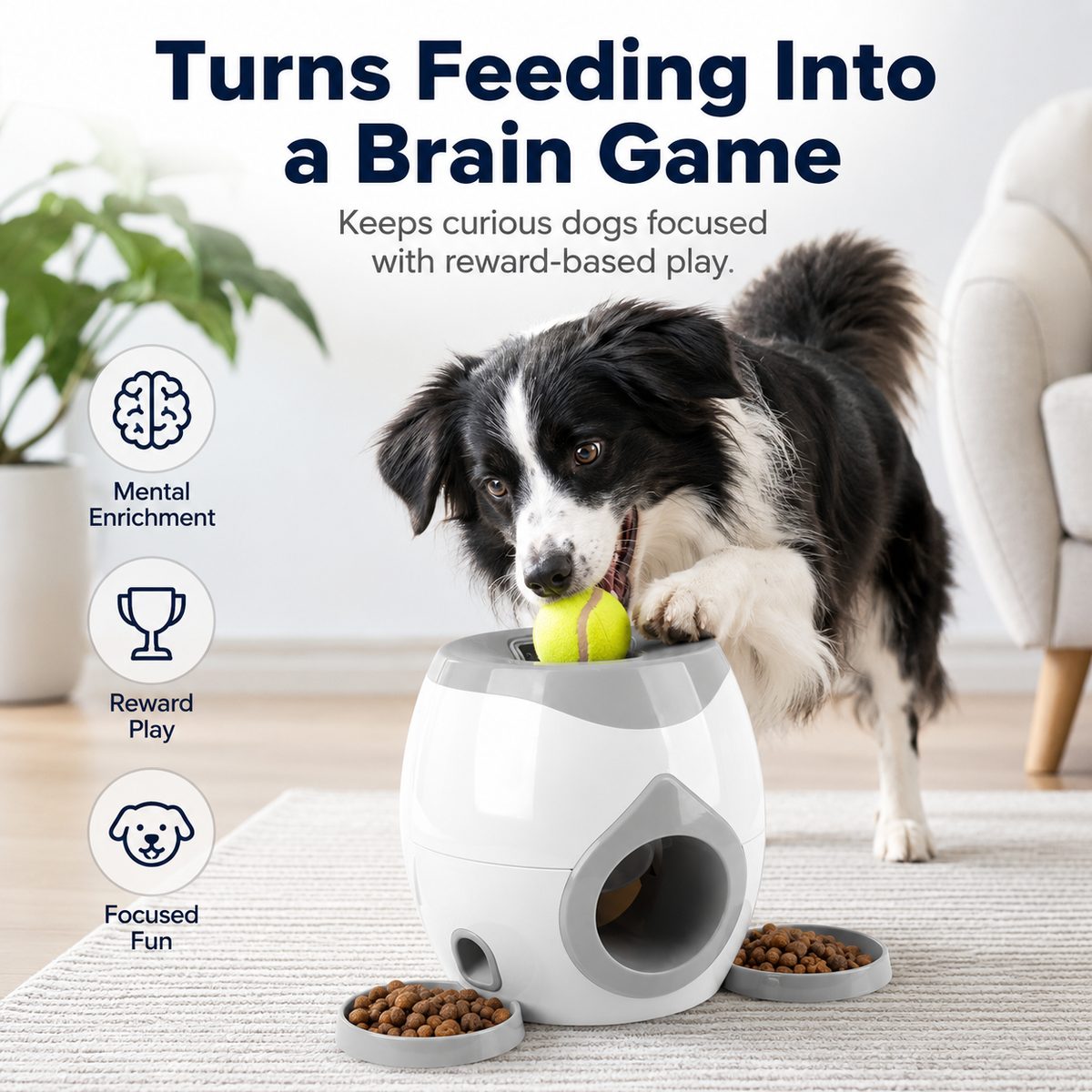 Ball-Activated Dog Puzzle Feeder – Play & Slow Eating