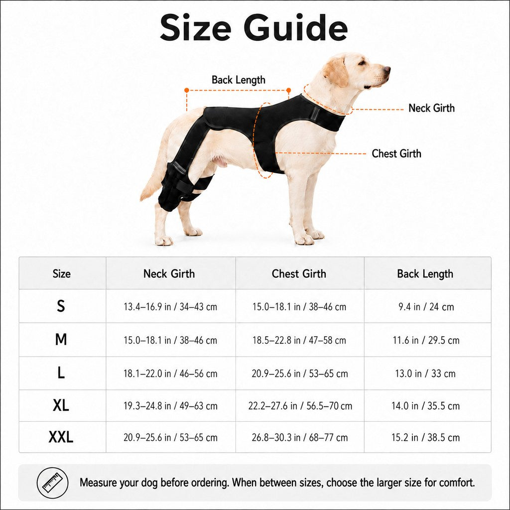 Dog Rear Leg Support Brace – Hind Leg Stability