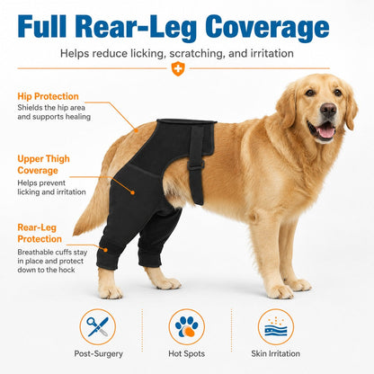 Dog Rear Leg Recovery Sleeve – Stops Licking