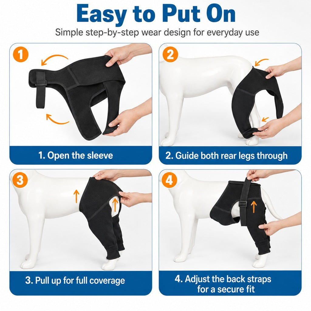 Dog Rear Leg Recovery Sleeve – Stops Licking