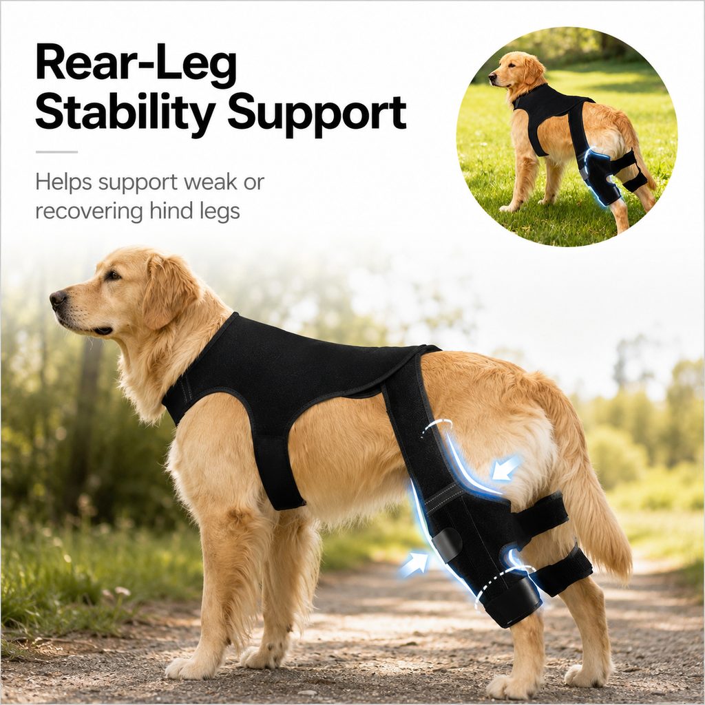 Dog Rear Leg Support Brace – Hind Leg Stability