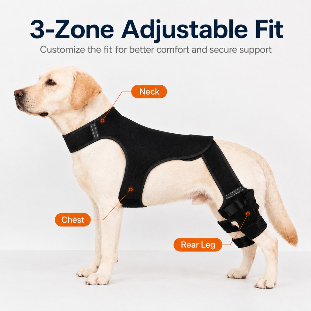 Dog Rear Leg Support Brace – Hind Leg Stability