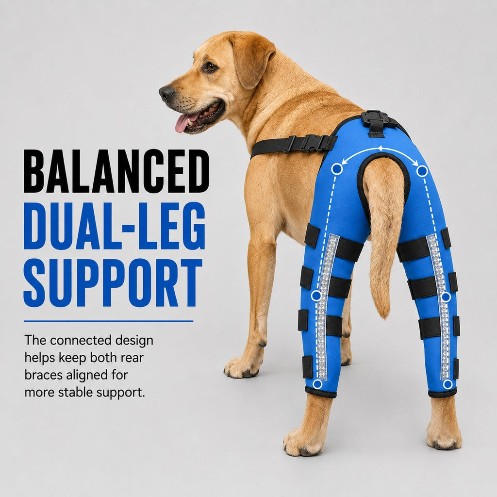 Reflective Rear Leg Dog Brace – Support & Visibility