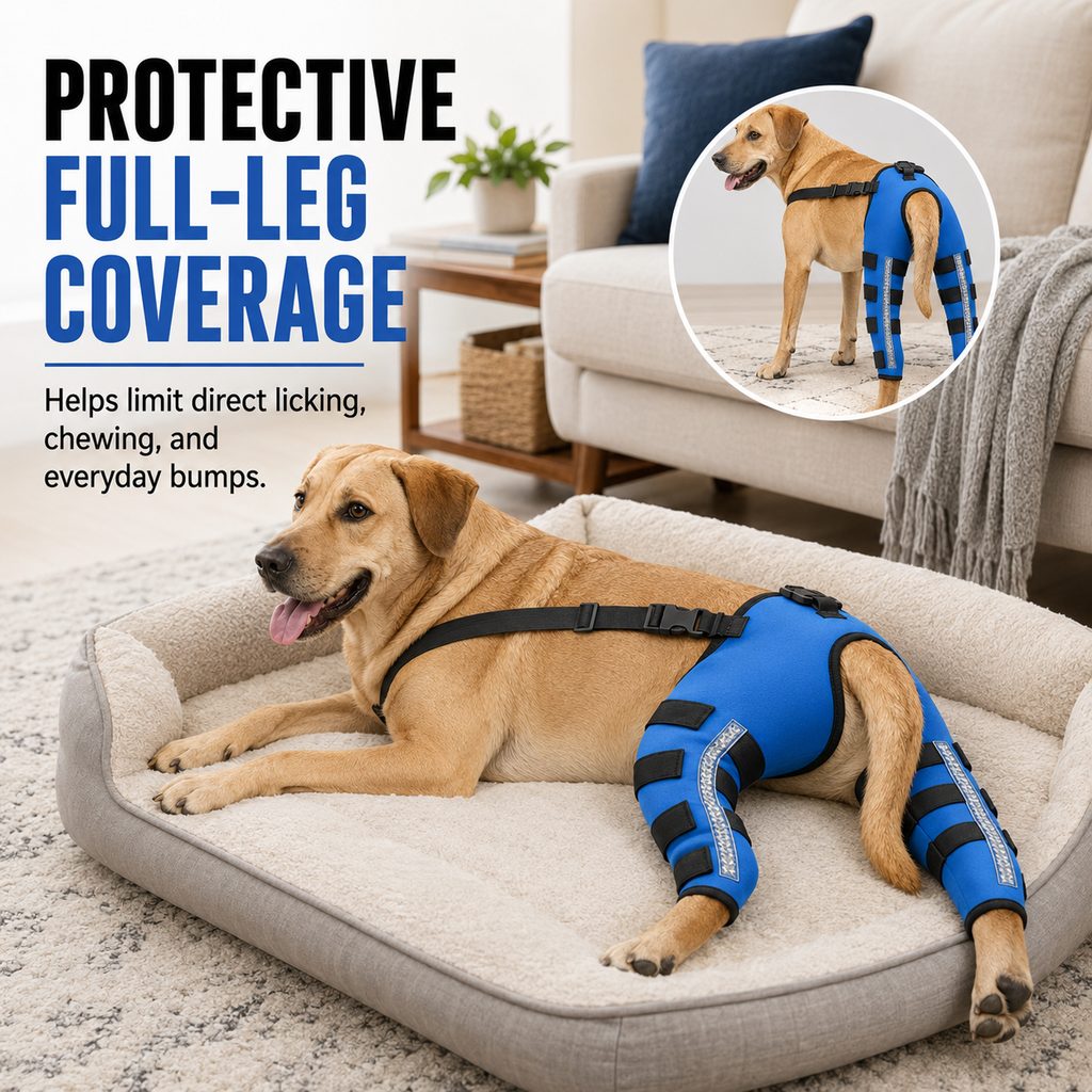 Reflective Rear Leg Dog Brace – Support & Visibility