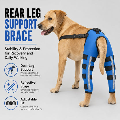 Reflective Rear Leg Dog Brace – Support & Visibility