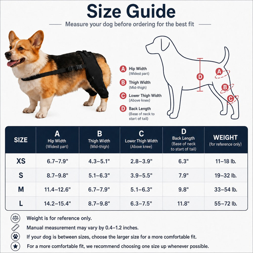 Hind Leg Dog Support Brace – Steadier Walking
