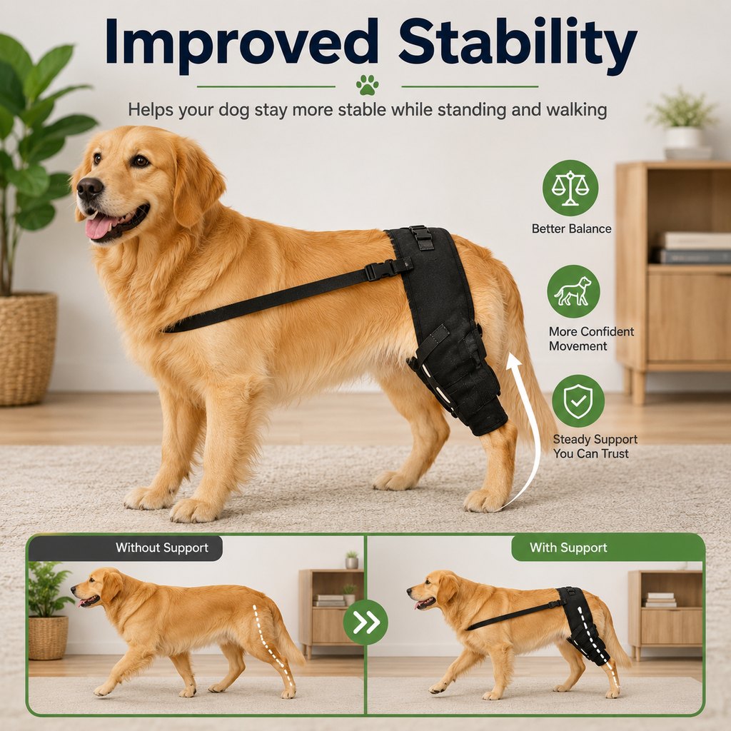 Hind Leg Dog Support Brace – Steadier Walking