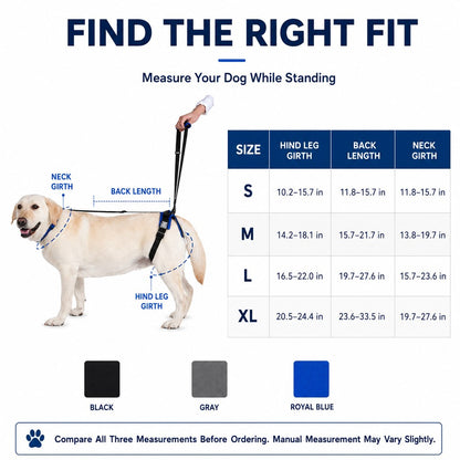 Dog Rear Lift Harness – Hind Leg Support