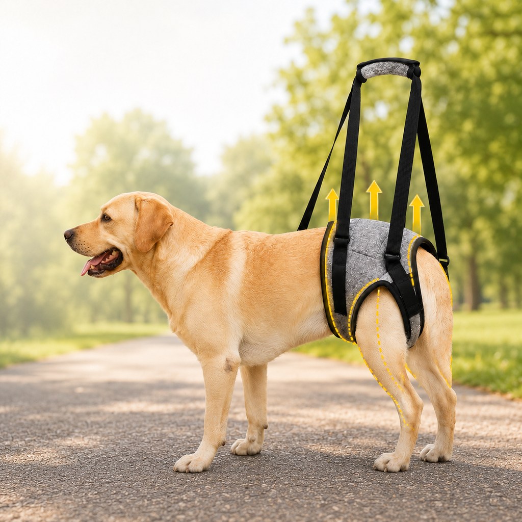 Dog Rear Support Lift Sling – Easier Stairs & Car Rides