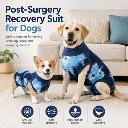 Spay & Neuter Recovery Onesie – Soft Anti-Lick