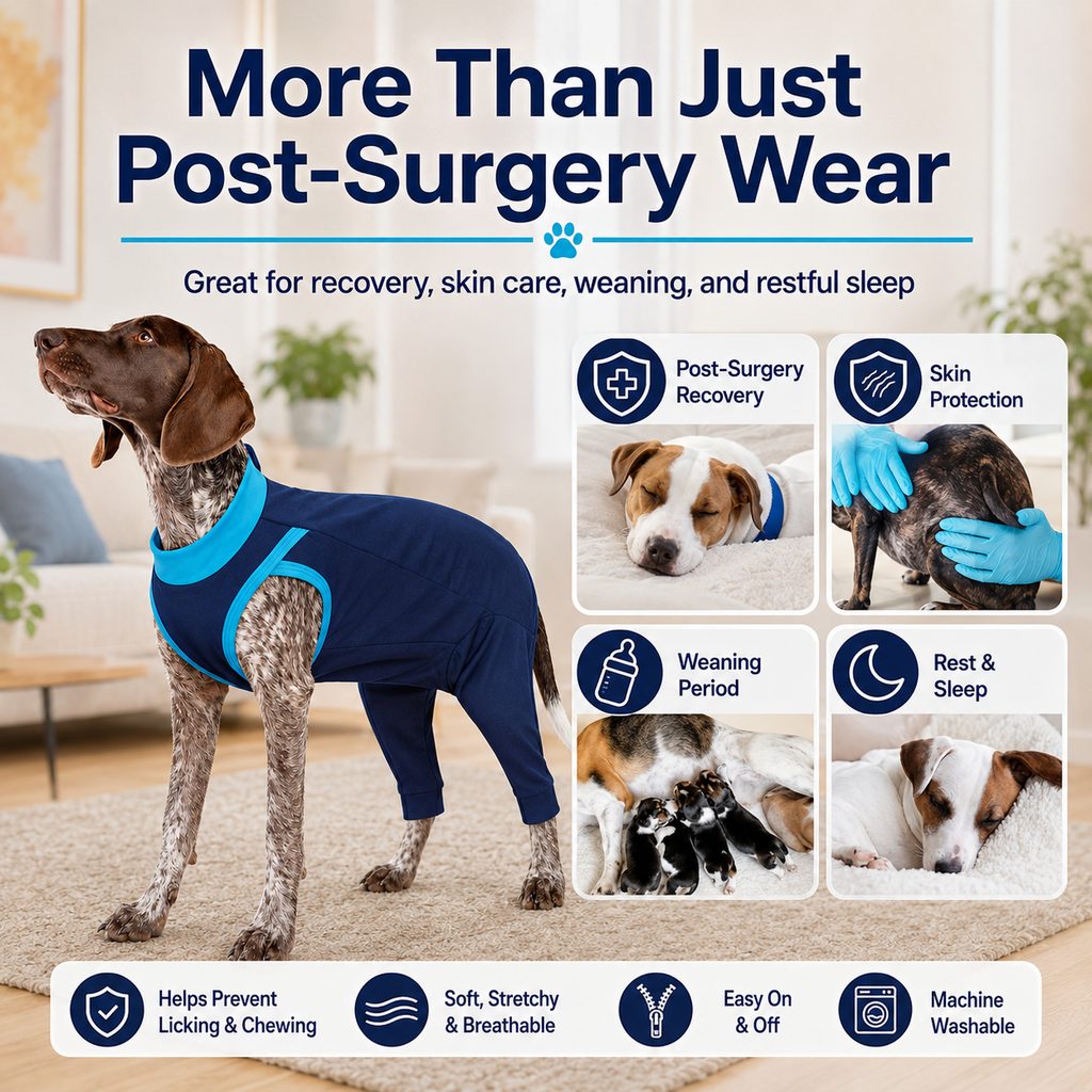 Dog Recovery Suit – Rear Leg Anti-Lick Coverage