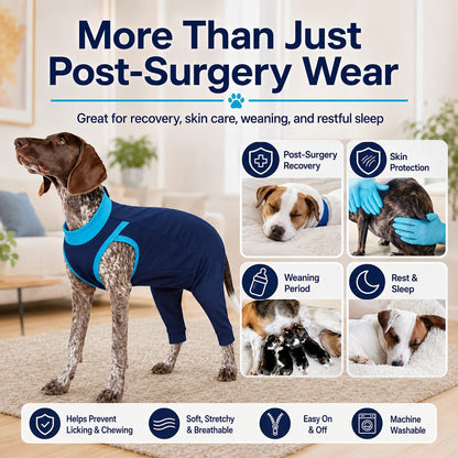 Dog Recovery Suit – Rear Leg Anti-Lick Coverage