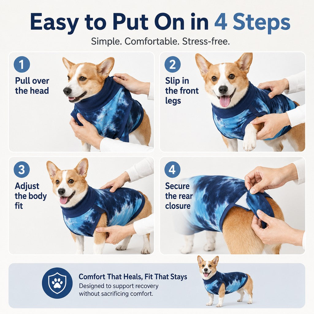 Spay & Neuter Recovery Onesie – Soft Anti-Lick