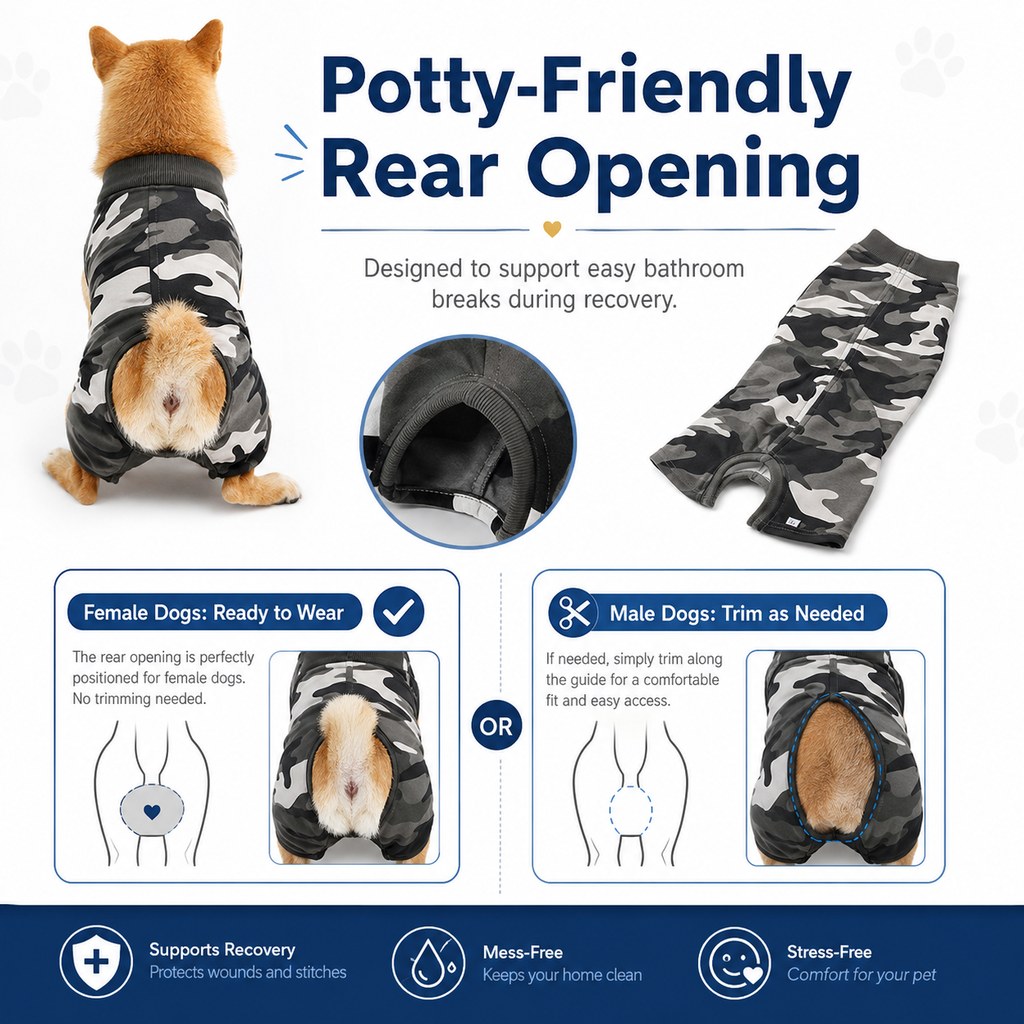 Spay & Neuter Recovery Suit – Anti-Lick Cone Alternative