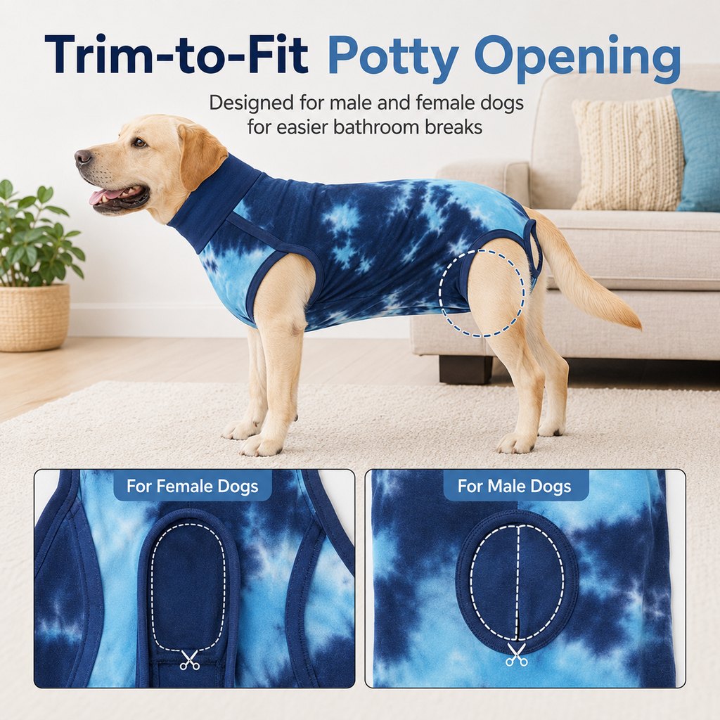 Spay & Neuter Recovery Onesie – Soft Anti-Lick